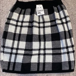 High waist sweater skirt